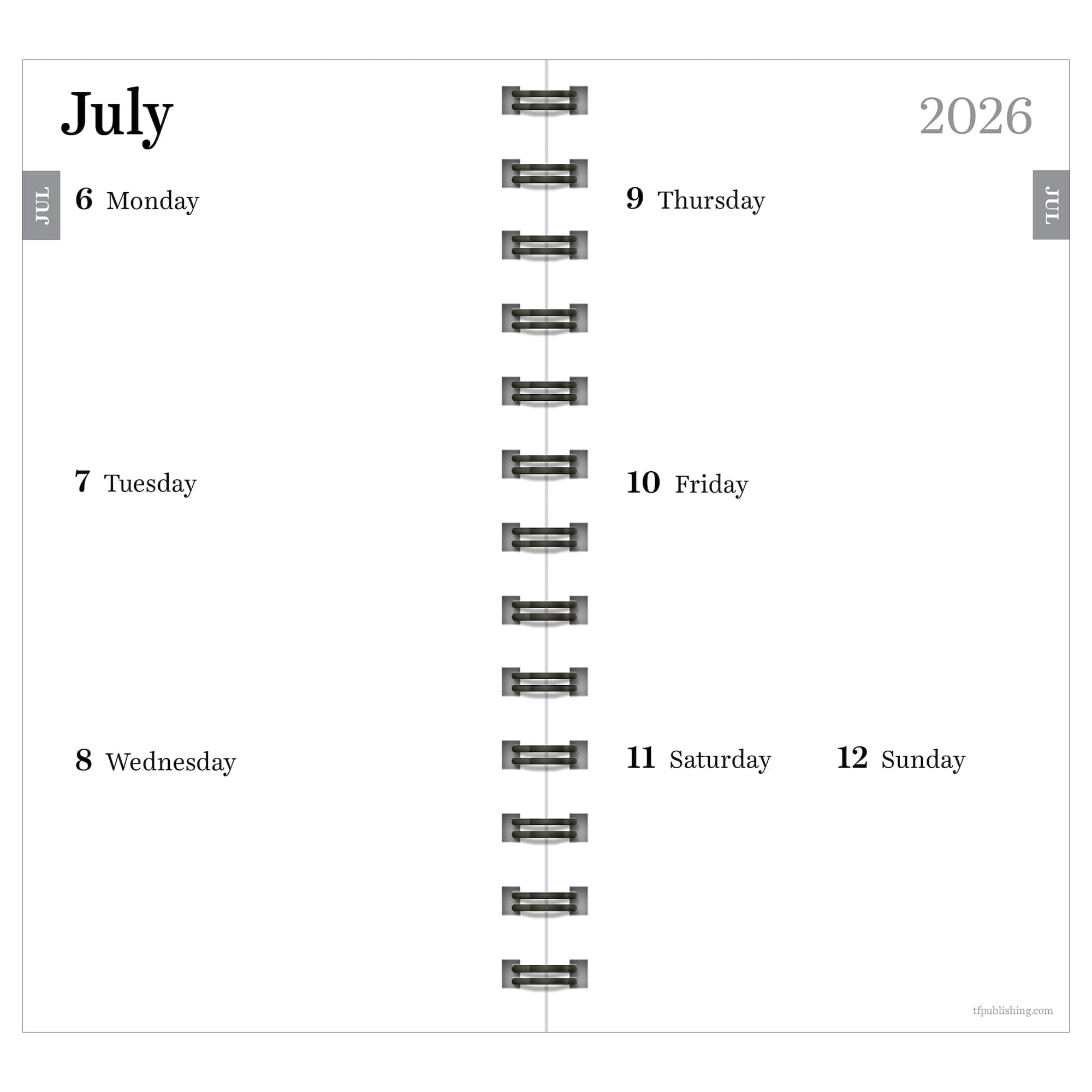 TF Publishing 2026-27 Field of Flowers Weekly Monthly Planner